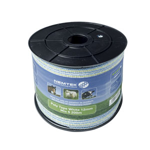 Poly Tape White 12mm Mix 5
